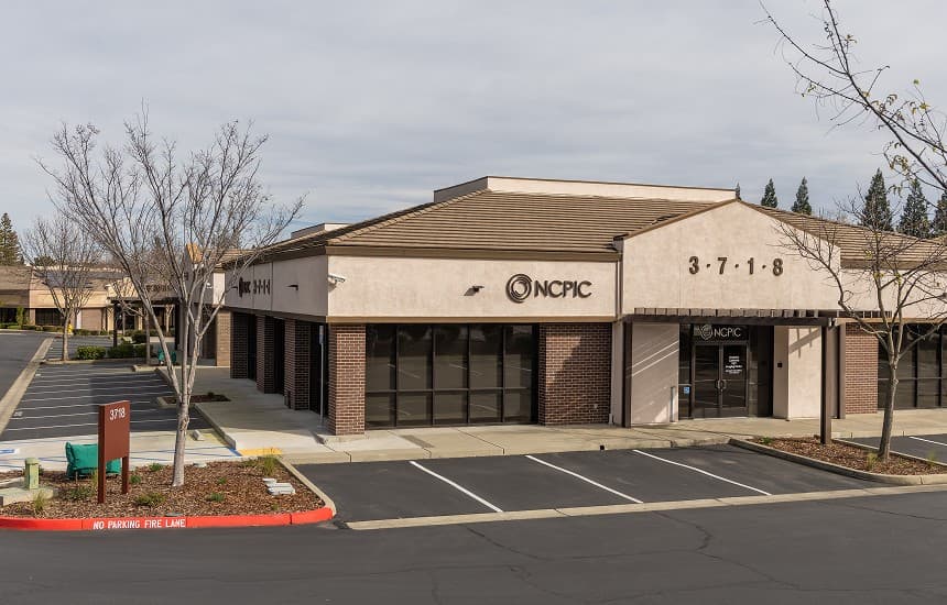 NCPIC's Rocklin building and patient parking lot