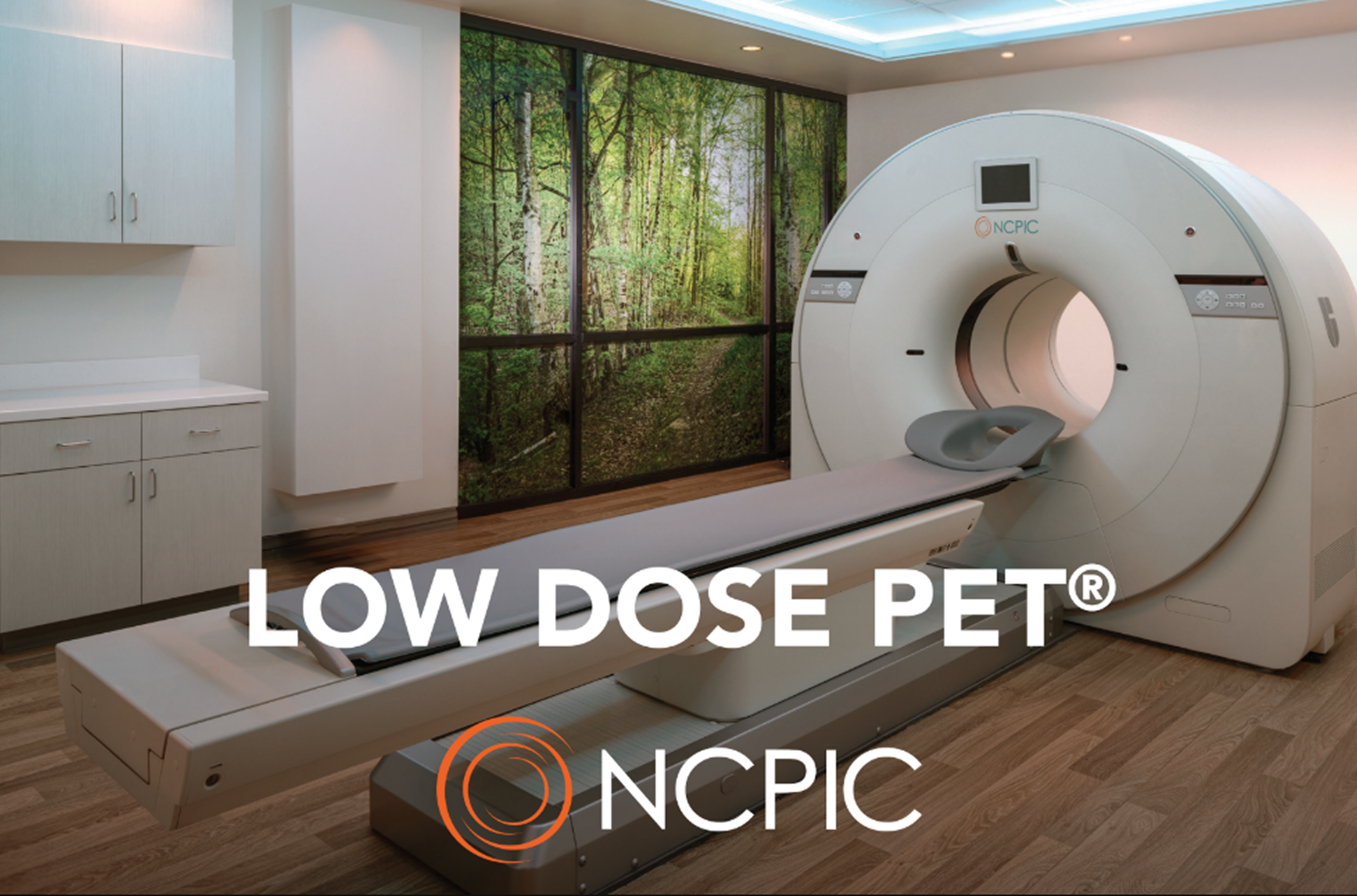 NCPIC low dose PET/CT scanner in a patient room